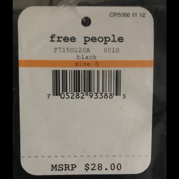 NWT FREE PEOPLE Scallop Lace Bandeau Black Small - Picture 8 of 8